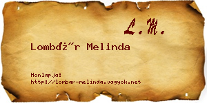 Lombár Melinda névjegykártya
