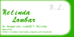 melinda lombar business card